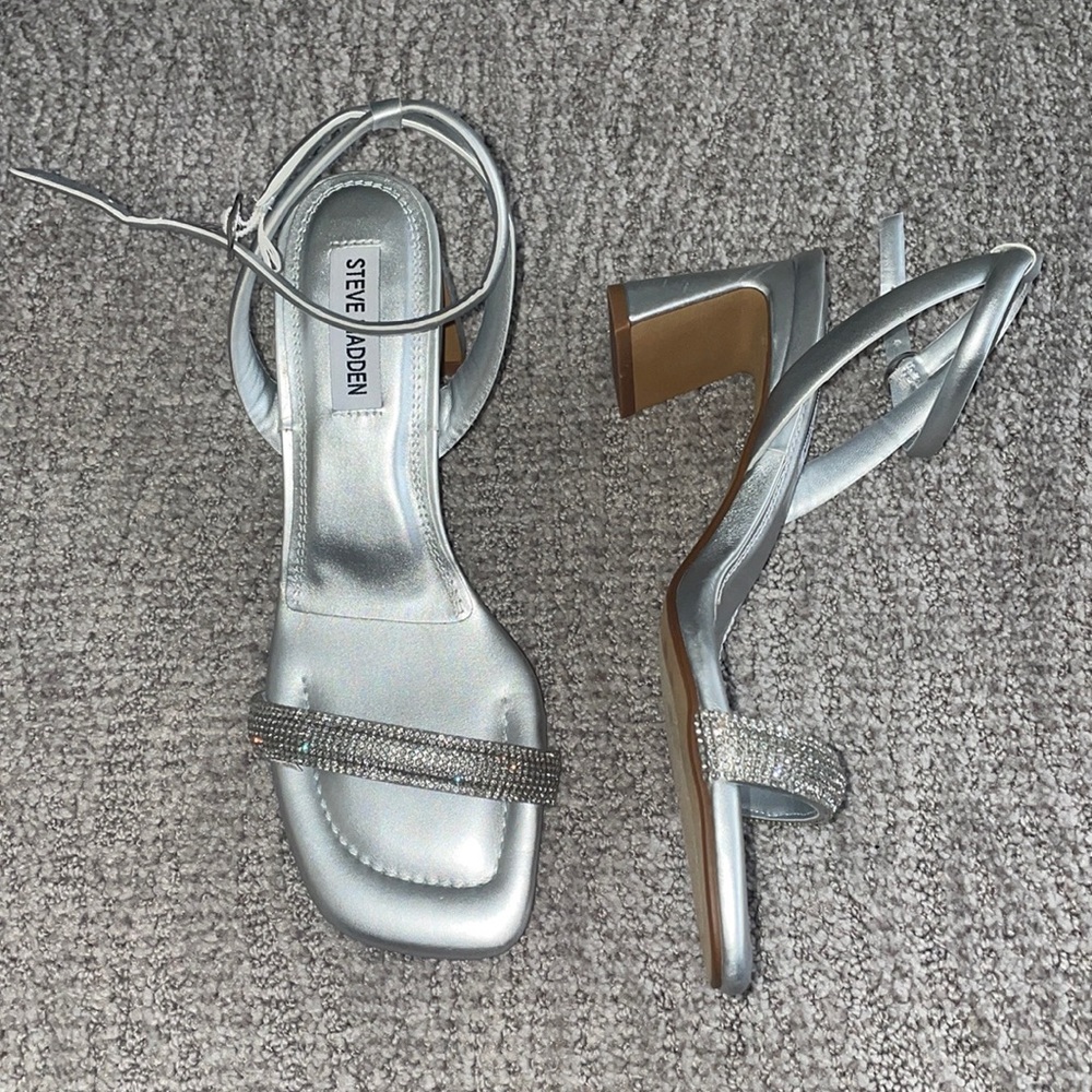 Silver Steve Madden heels